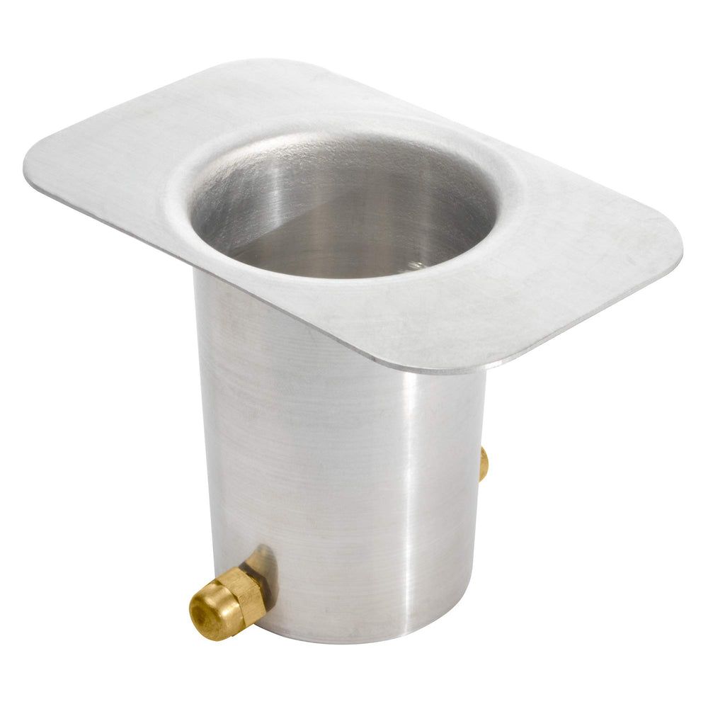 Monarch Rain Chains Gutter Adapter front view with mill finish
