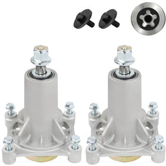 MONKEMON 2 Pack Mower Spindle Assembly front view with components
