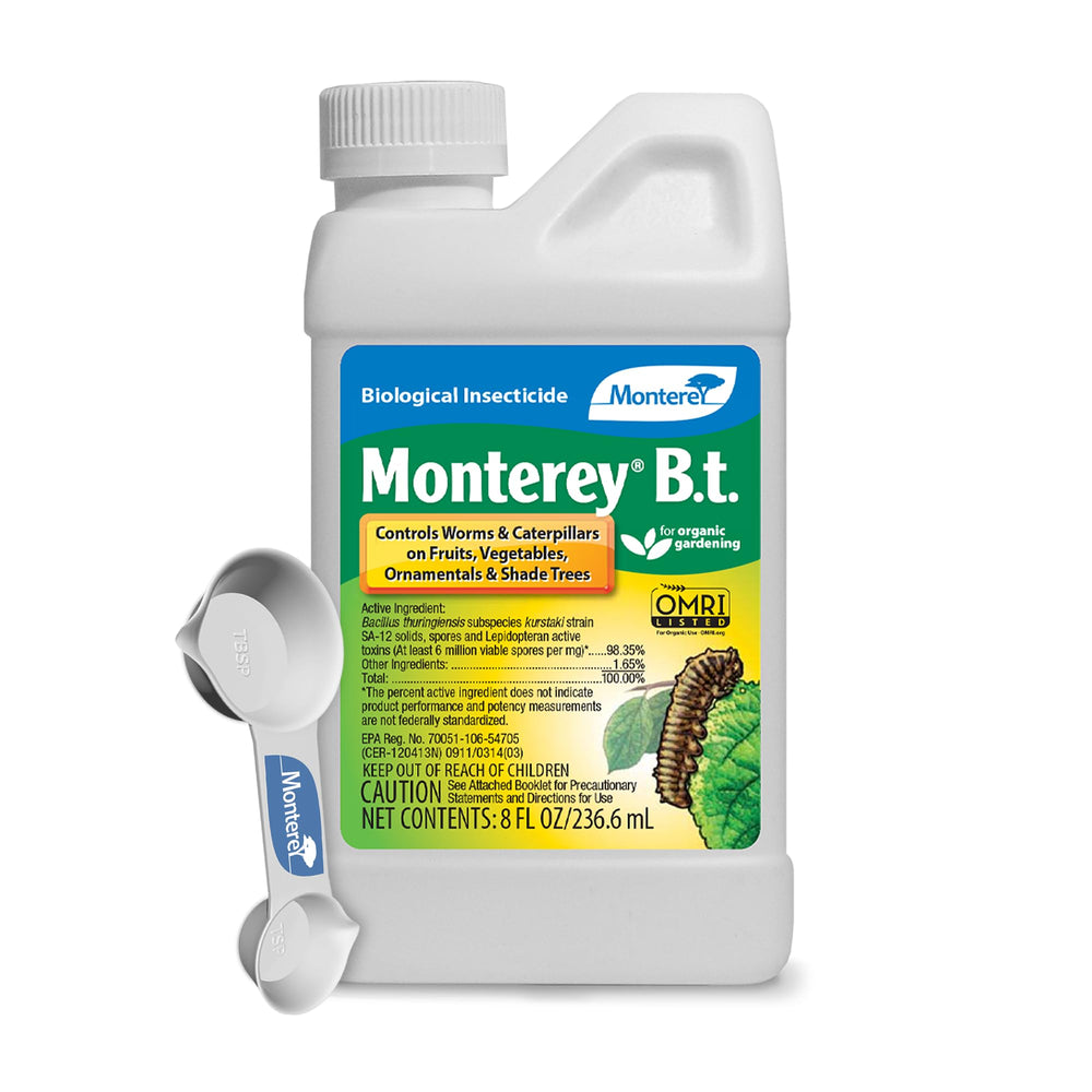 Monterey B.t. Caterpillar & Worm Killer 8 oz bottle with spoon