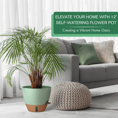 Montresor 10 Inch Self-Watering Pot in Green