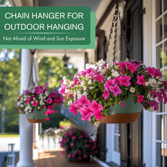 montresor 8 Inch Macrame Self Watering Hanging Planter with flowers