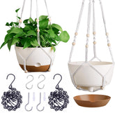 Montresor 8 Inch Self-Watering Hanging Plant Pot, front view