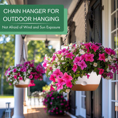 montresor hanging planters with S-shaped hooks