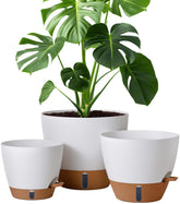 Montresor self-watering pot 12 inch white with water level indicator