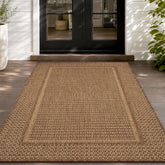 MontVoo 3x5 outdoor rug in brown, front view