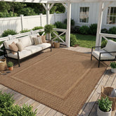 MontVoo Outdoor Rug 4' x 6' brown front view