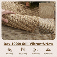 MontVoo Outdoor Rug 4x6 ft textured weave detail