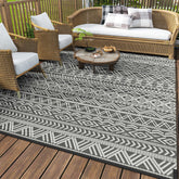 MontVoo Outdoor Rug 6x9 ft Grey front view