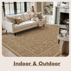 MontVoo Outdoor Rug 6x9 ft patio setup