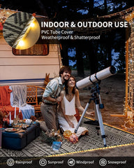MontVoo Outdoor Rug with LED lights in outdoor setting