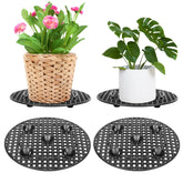 moonoom 12 inch black potted plant stand front view