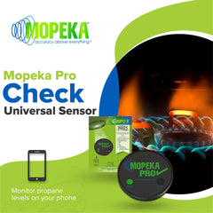 Mopeka Pro Check Sensor showing battery and setup
