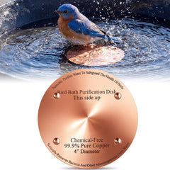 MorningRo copper bird bath purification disc front view