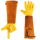 Morzejar Large Gardening Gloves, yellow, front view