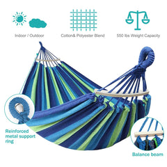 MOSFiATA hammock with sturdy tree straps attached
