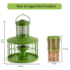 Mosloly Bird Feeder assembled with lid on