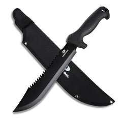 Mossy Oak 16-inch heavy-duty machete front view with sharp stainless steel blade