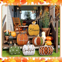 Moucuny pumpkin porch sign showing installation method