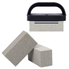 MOWOT Griddle Cleaning Brick 3-Pack with Handle, Gray
