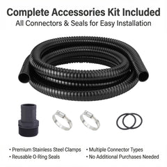 MPOBSP Pond Tubing with stainless steel hose clamps