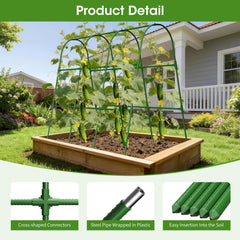 MQHUAYU Cucumber Trellis U-Shape Green side view