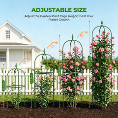 MQHUAYU Garden Obelisk Trellis showing adjustable height feature