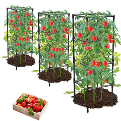 MQHUAYU Tomato Cage set front view, three units
