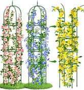 MQJIAZHI Garden Obelisk Trellis 6FT in green, side view