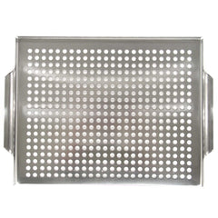 Mr. Bar-B-Q grill topper pan with vegetables on a grill