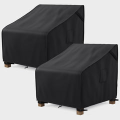 MR. COVER Outdoor Chair Cover Black side view