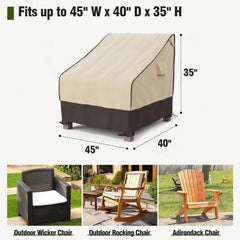 MR. COVER Patio Chair Cover side view with padded handles