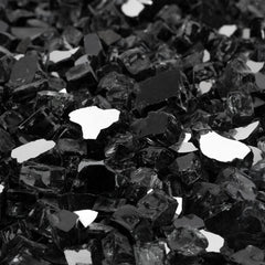 Mr. Fireglass Onyx Black fire glass in a fire pit