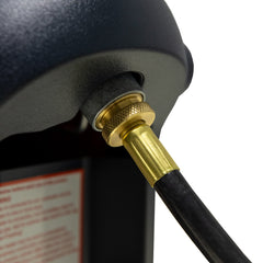 Mr. Heater hose assembly lying flat with soft nose fitting