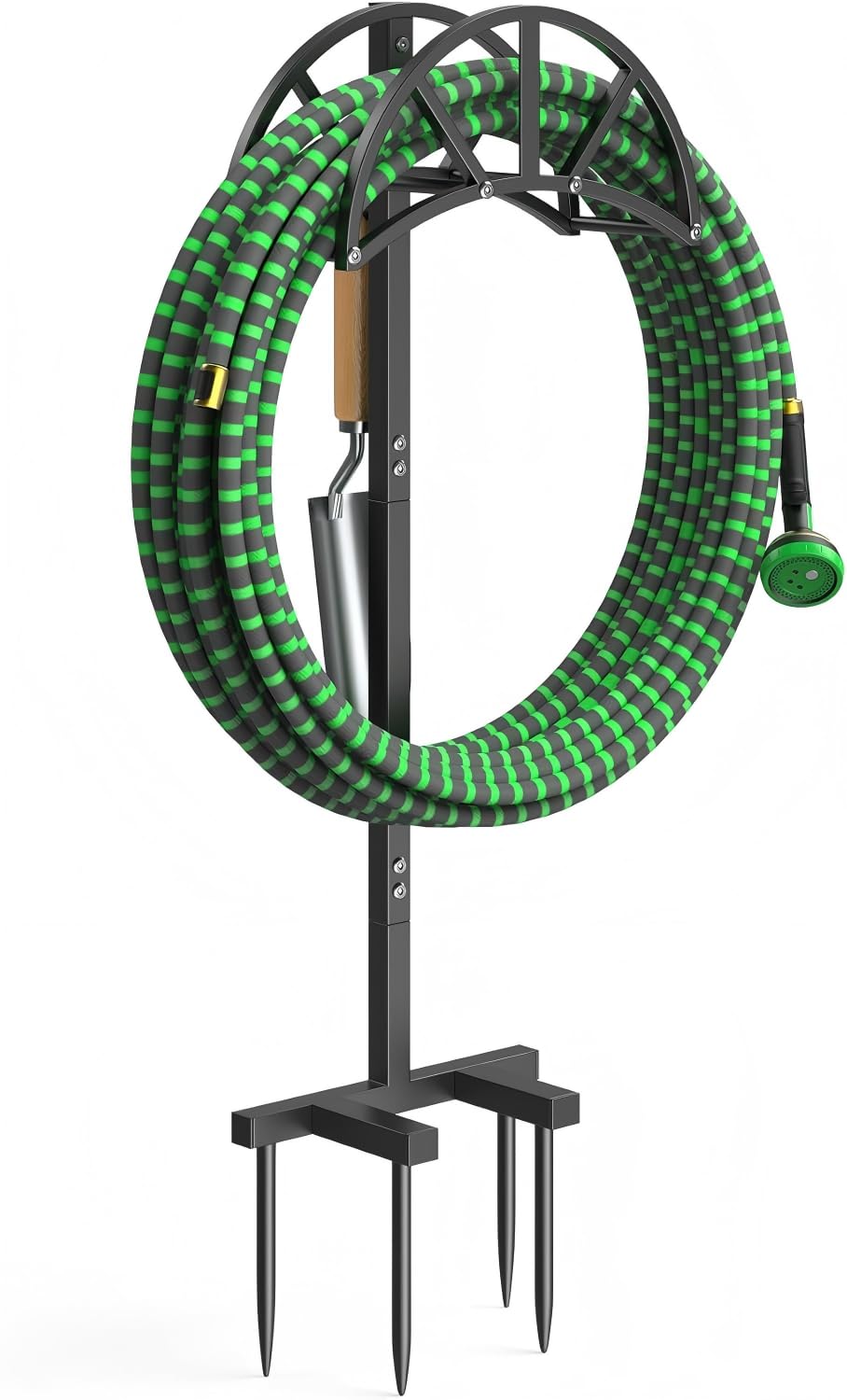 Mr IRONSTONE Garden Hose Holder freestanding side view