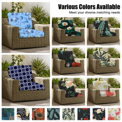 MRGSDL 8Pcs Outdoor Cushion Covers Sunflower on patio furniture