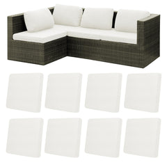 MRGSDL 8Pcs Patio Cushion Covers in Starlink White front view