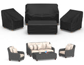 Mrrihand 4 piece patio furniture covers set including loveseat and chair covers