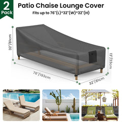 Mrrihand chaise lounge cover showing waterproof material