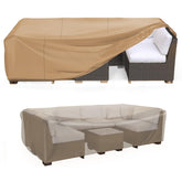 Mrrihand Outdoor Patio Furniture Cover front view in brown