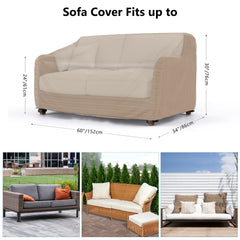 Mrrihand outdoor sofa cover showing air vent design and padded handles