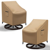 Mrrihand Outdoor Swivel Lounge Chair Cover, Brown front view