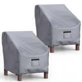Mrrihand Patio Chair Cover grey fabric front view
