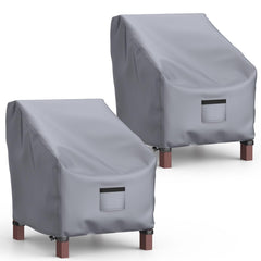 Mrrihand Patio Chair Cover grey fabric front view