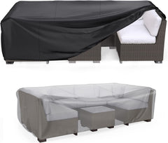 Mrrihand patio furniture cover in black, front view