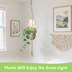 MSFON Macrame Plant Hanger with cables neatly arranged