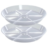 MSKIAUO 12-inch clear plant saucer tray front view