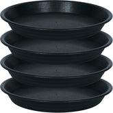 MSKIAUO 16 inch plant saucer black front view