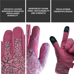MSUPSAV Garden Gloves adjustable hook and loop closure