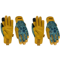 MSUPSAV Garden Gloves front view, blue color, large size