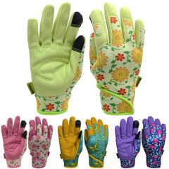 MSUPSAV Garden Gloves front view in chartreuse color
